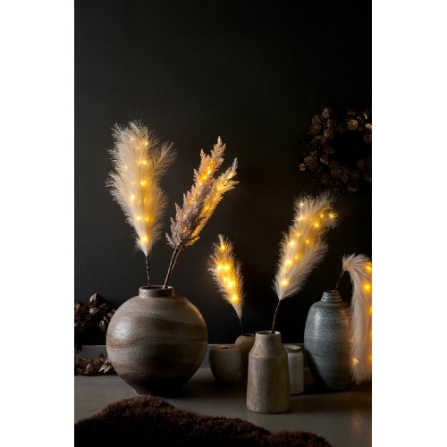 Dekoracija Kaemingk Micro LED Plume, kreminės sp., 70 cm