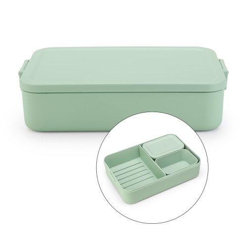 Pietų dėžutė Brabantia Make & Take Bento, su skyreliais, žalios sp., didelė