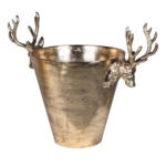 Kibirėlis šampanui DEER COOLER, aukso sp., 39 cm x 36 cm