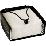 Servetėlių laikiklis IHR WIRE HOLDER, juodos sp., 15 x 14 x 6 cm
