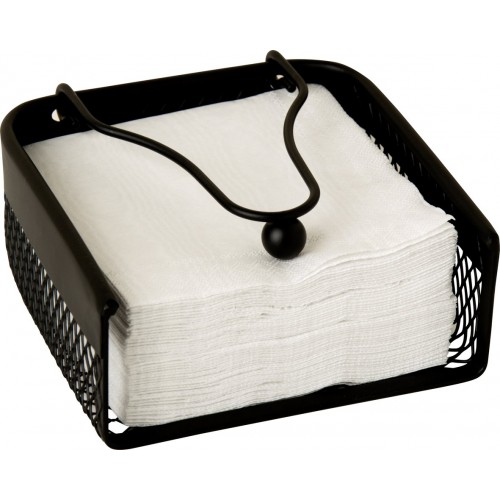 Servetėlių laikiklis IHR WIRE HOLDER, juodos sp., 15 x 14 x 6 cm