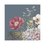 Servetėlės IHR BELLES FLEURS, mėlynos sp., 33 x 33 cm