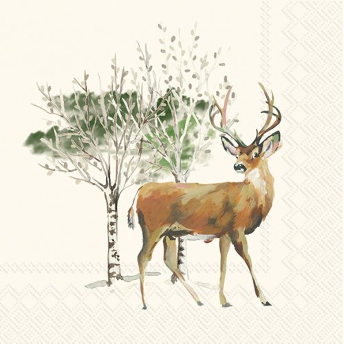 Servetėlės IHR DEER GROVE, kreminės sp., 25 x 25 cm