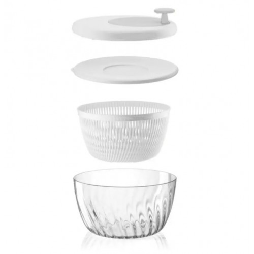 Džiovyklė salotoms Guzzini Spin&Store, baltos sp., 26 cm