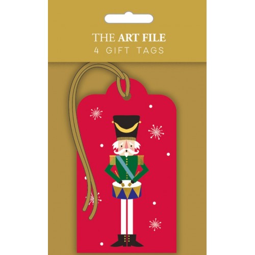 Kortelės prie dovanos Art File NUTCRACKER SOLDIER, 16.5 x 10.2 cm, 4 vnt.