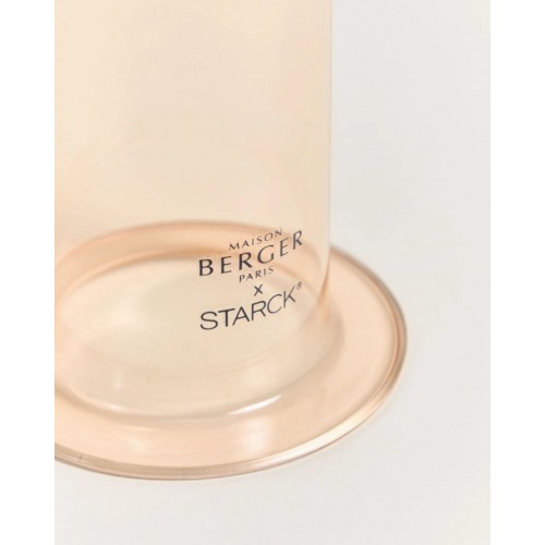 Rinkinys žvakidė + žvakė Maison Berger STARCK Peau de Soie, rožinės sp., 120 g