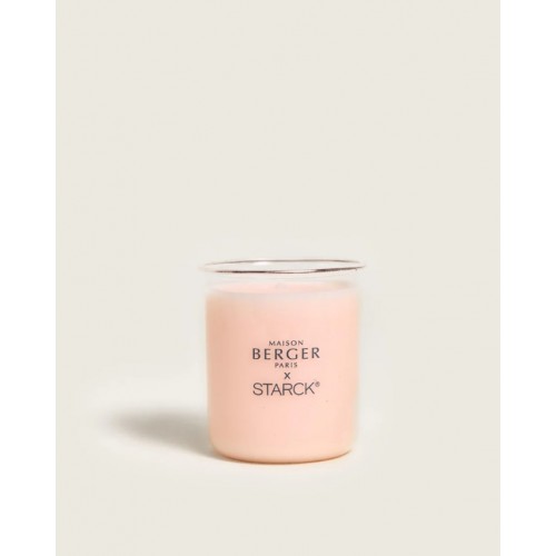 Rinkinys žvakidė + žvakė Maison Berger STARCK Peau de Soie, rožinės sp., 120 g