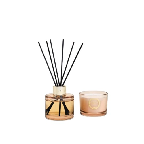 Kvapo namams rinkinys mini Duo Maison Berger HOLLY, Amber Powder, 80 ml + žvakė 80 g