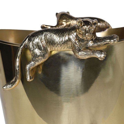 Kibirėlis vynui/šampanui BRASS LEOPARD, aukso sp., 26 cm
