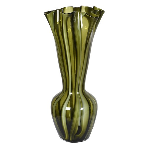 Vaza STRIPED WAVE, žalios sp., 43 cm