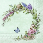 Servetėlės IHR FLORIS WREATH, marga, mėtinė sp., 33 x 33 cm