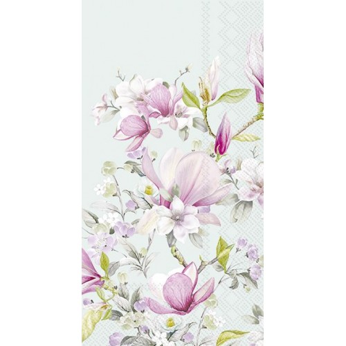 Servetėlės IHR ROMANTIC MAGNOLIA, žydra, rausva sp., 33 x 42 cm