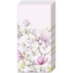 Servetėlės nosinaitės IHR ROMANTIC MAGNOLIA, šv. rožinė sp., 21 x 21 cm