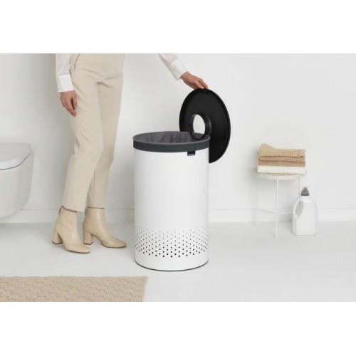 Skalbinių dėžė BRABANTIA,  balta sp., 60 l