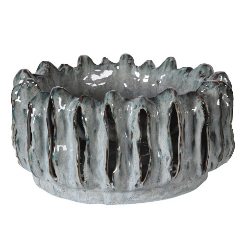 Dekoratyvinis dubuo GLAZED PLANTER, pilkos sp., 36 cm