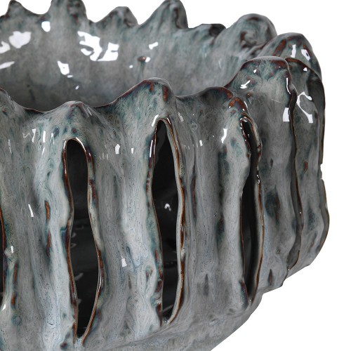 Dekoratyvinis dubuo GLAZED PLANTER, pilkos sp., 36 cm