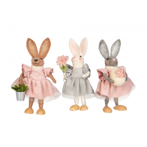 Pakabinama dekoracija A Lot Wool Rabbit, 1 vnt., 14 cm