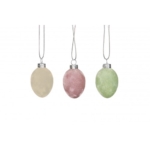 Pakabinama dekoracija A Lot Egg Glass Velvet, color mix, 1 vnt