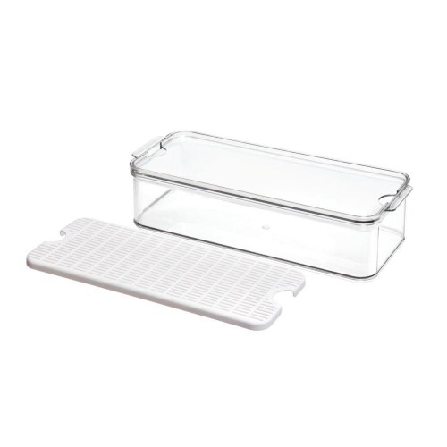 Maisto saugojimo dėžė su dangteliu Interdesign CRISP, skaidrios sp., 40x16x9,7 cm