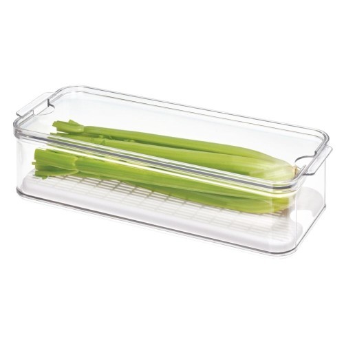 Maisto saugojimo dėžė su dangteliu Interdesign CRISP, skaidrios sp., 40x16x9,7 cm