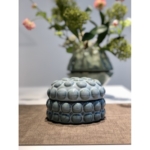 Dėžutė su dangčiu CERAMIC BOBBLE JAR, mėlynos sp., 13 cm