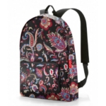 Sudedama kuprinė Reisenthel, MINI MAXI, juoda gėlėta , 14L