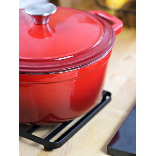 Puodas CAST IRON CASSEROLE, emalis, raudonas sp., 24 cm, 3,5 l