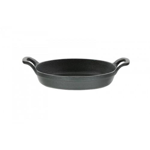Kepimo indas CAST IRON oval, dviem rankenom, 21,5 x 15 cm