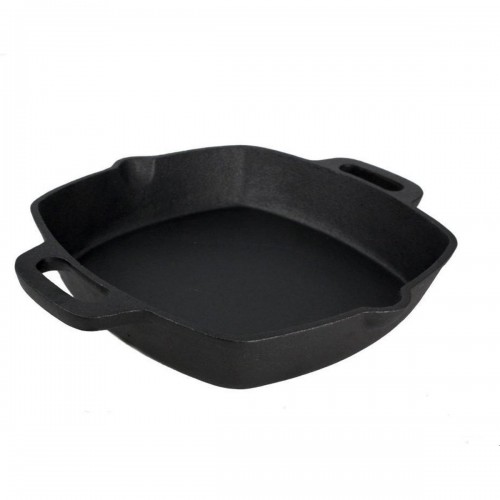 Kepimo indas kvadr Cast Iron, dviem rankenom,25cm