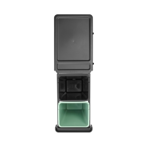 Šiukšlių dėžė Brabantia Sort & Go Dark Grey&Jade, žalia, mont. 2x30 l