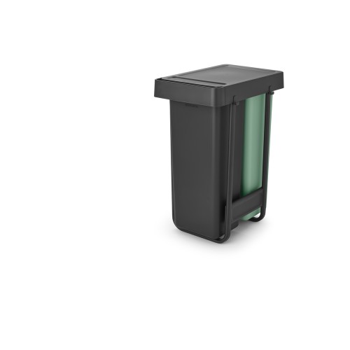 Šiukšlių dėžė Brabantia Sort & Go Dark Grey&Jade, žalia, mont. 2x30 l