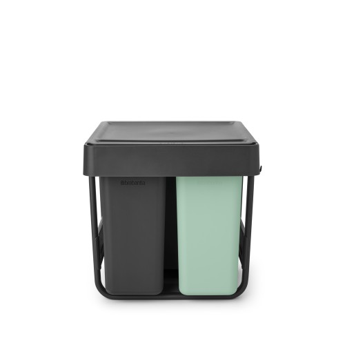 Šiukšlių dėžė Brabantia Sort&Go Dark Grey&Jade, mont.10+10+20 l