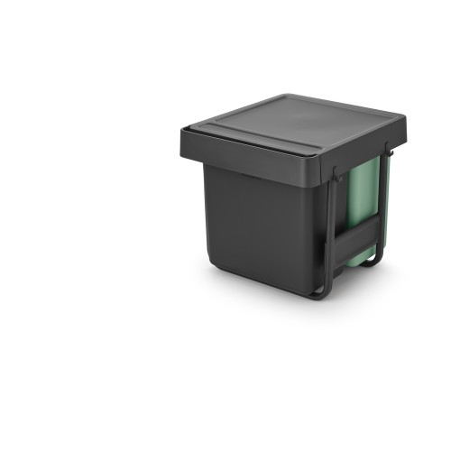 Šiukšlių dėžė Brabantia Sort&Go Dark Grey&Jade, mont.10+10+20 l