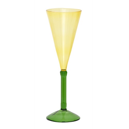 Taurių rinkinys Culture Champagne, geltonos/žalios sp., 2 vnt.