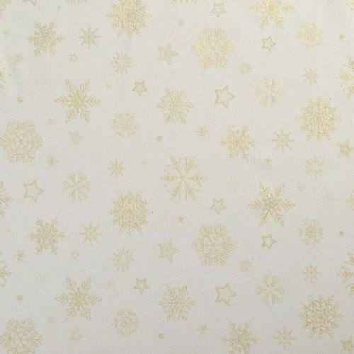 Staltiesė CRISTALLO NEVE, baltos / auksinės sp., 100 cm x 100 cm
