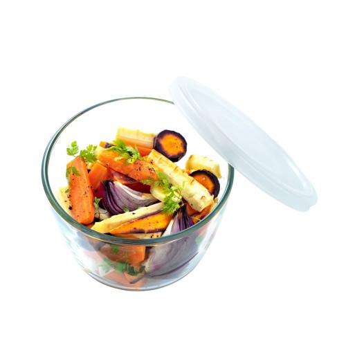 Indas su dangčiu šaldymui – kepimui COOK & FREEZE, skaidrios sp., 15 cm x 10 cm, 1,1 l