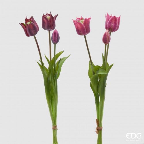 Dirbtinė tulpių šaka TULIPANO, įvairių sp., 48 cm, 1 vnt
