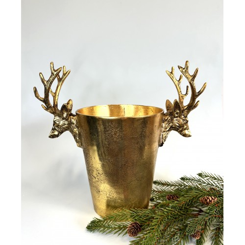 Kibirėlis šampanui DEER COOLER, aukso sp., 39 cm x 36 cm