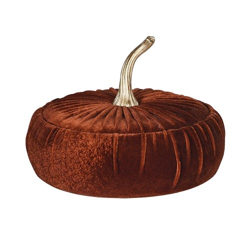 Dėžutė RUST VELVET PUMPKIN BOX, orandžinės sp., Ø 24 cm