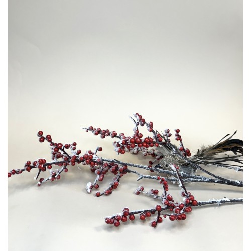 Kalėdinė dirbtinė šaka BERRY, raudonos sp., 110 cm