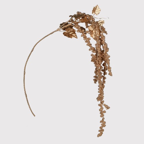 Kalėdinė dirbtinė šaka GOLD TRAILING BERRY SPRAY, auksinės sp., 65 cm