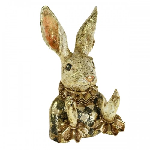 Dekoracija pastatomas triušis HENRILEIN, auksinės / juodos sp., 24 cm