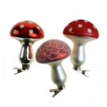 Kalėdinė prisegama dekoracija MUSHROOM, įvairių sp., 10,5 cm, 1 vnt.