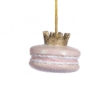 Kalėdinis žaislas MACAROON, rožinės / auksinės sp., 5 cm
