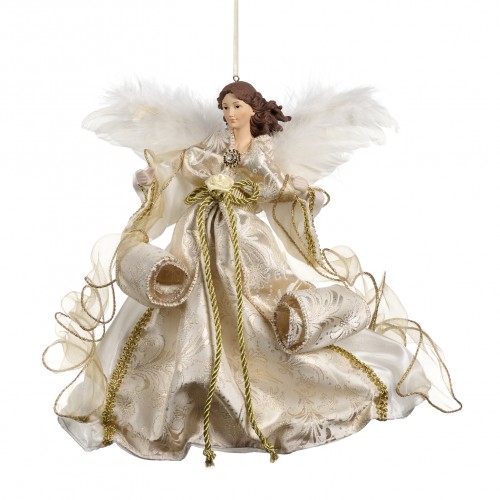 Kalėdinė dekoracija angelas, įvairių sp., 28 cm