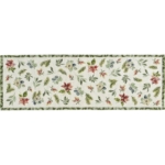 Stalo takelis su kalėdiniais motyvais X-MAS GREENS, žalios sp., 32 cm x 96 cm
