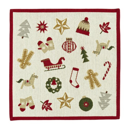 Padėkliukas X-MAS WONDERS, įvairių sp., 32 x 32 cm, 1 vnt