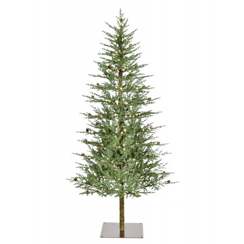 Kalėdinė eglutė su LED girlianda SLIM PINE, žalios sp., 213 cm