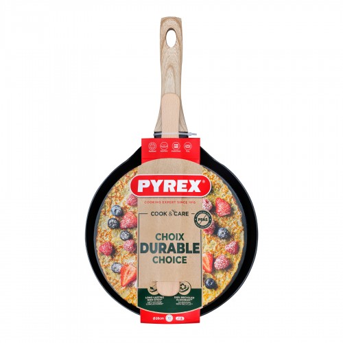 Keptuvė lietiniams Pyrex COOK&CARE su mentele, indukc., 26 cm
