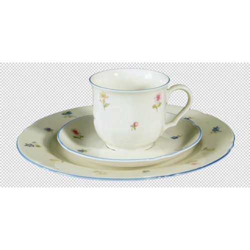 Lėkštutė po puodeliu MARIELUISE 30308 IVORY, įvairių sp., 14,5 cm